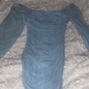 Amazon Light Blue Long Sleeve Dress